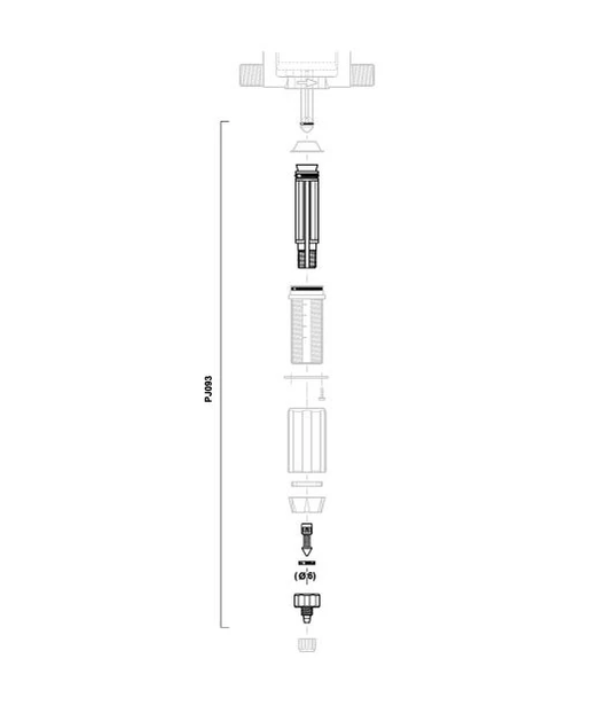Dosatron D25-2 Injection Seal Kit for Viscous AF, includes rebuild seals for Dosatron injection pumps, model PJ093VAF.