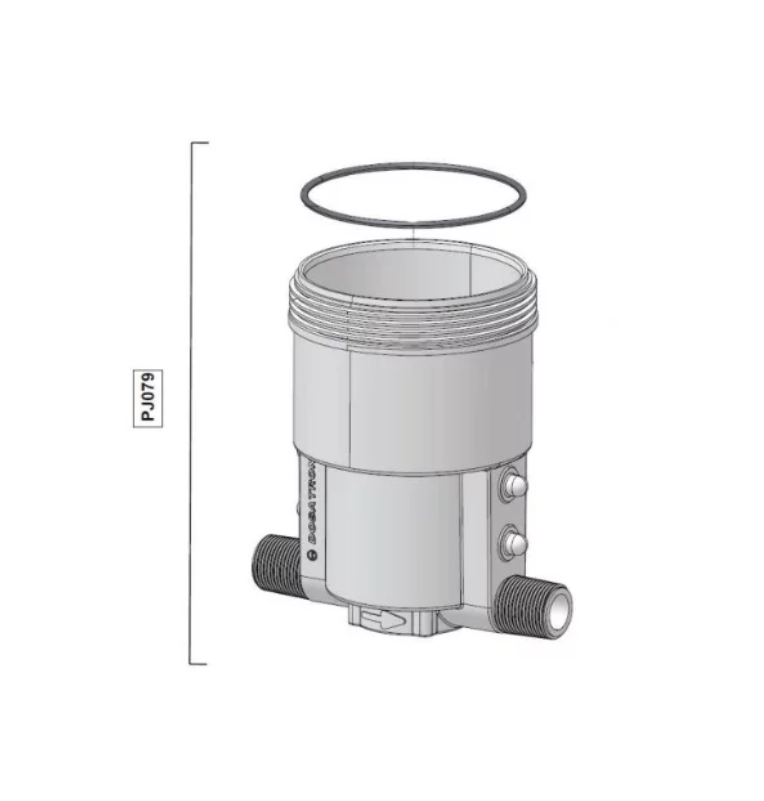 Dosatron D25 Series replacement suction valve assembly for Dosatron water dosing systems, model PJ079.