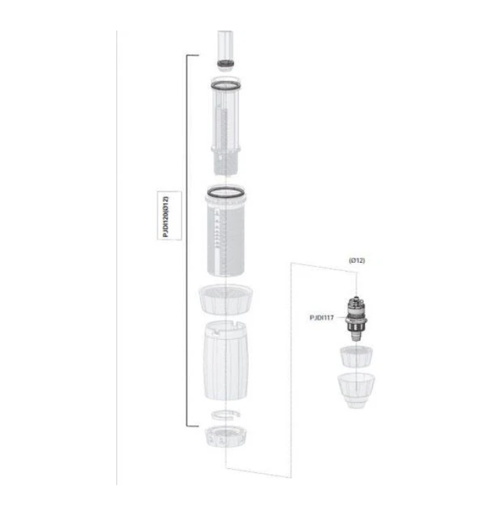 Dosatron D3-5 D8-2 D9-9 injection seal rebuild kit with viscous resistant and acid-resistant seals in a compact kit.