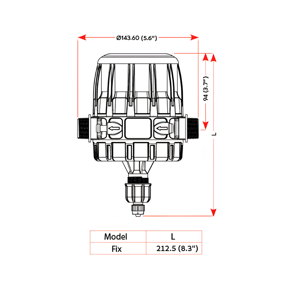 Tefen MixRite LF-1000 low-flow water powered dosing pump with adjustable flow rate from 0.2% to 2%.