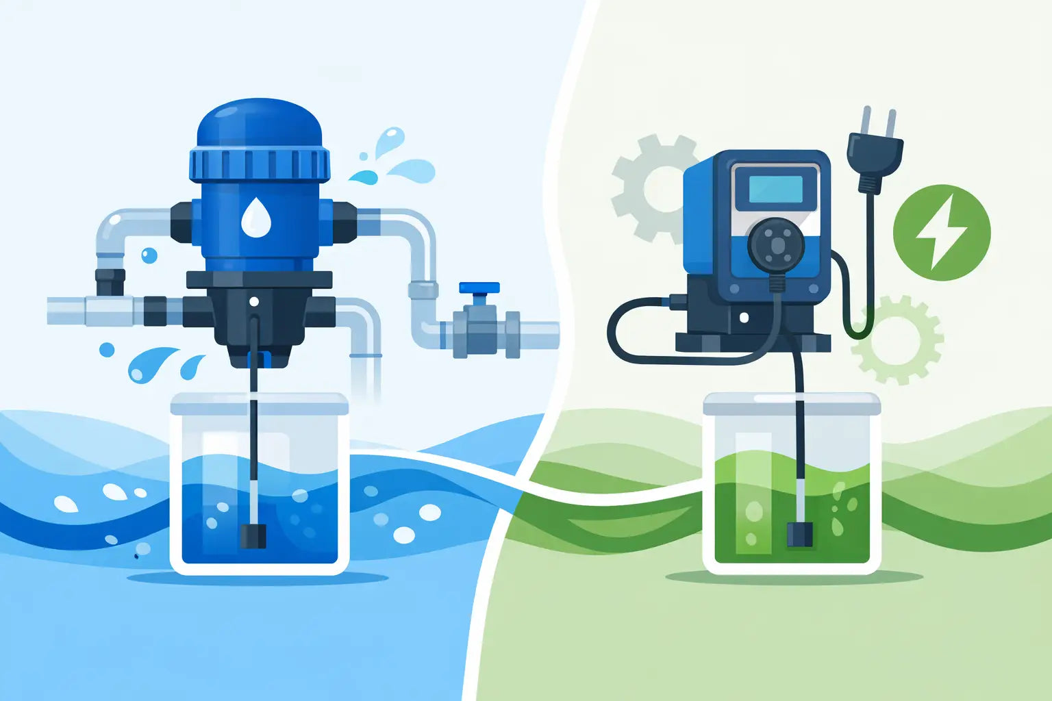 Water Powered vs Electric Dosing