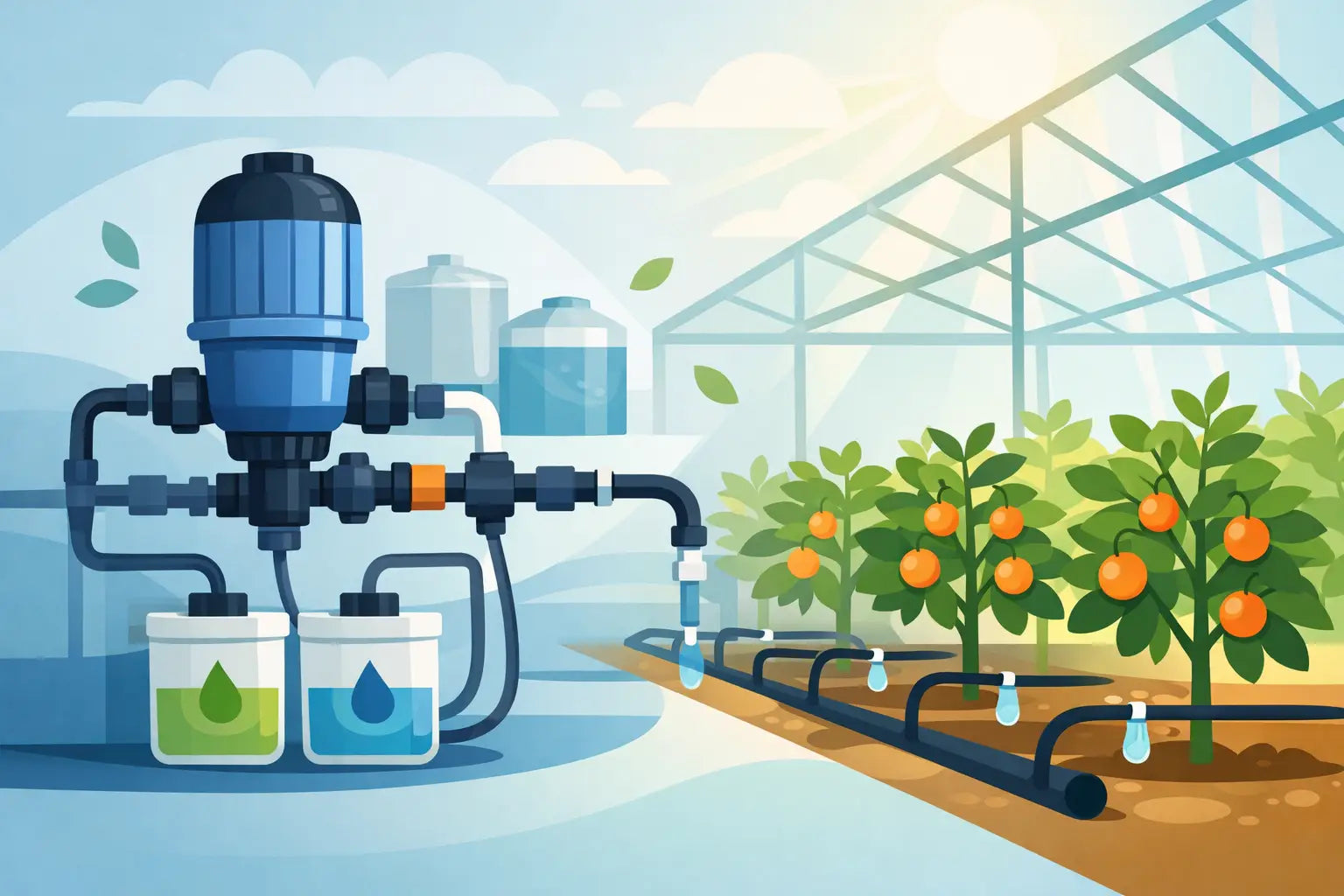 Fertigation Injector Pump for Greenhouse Use