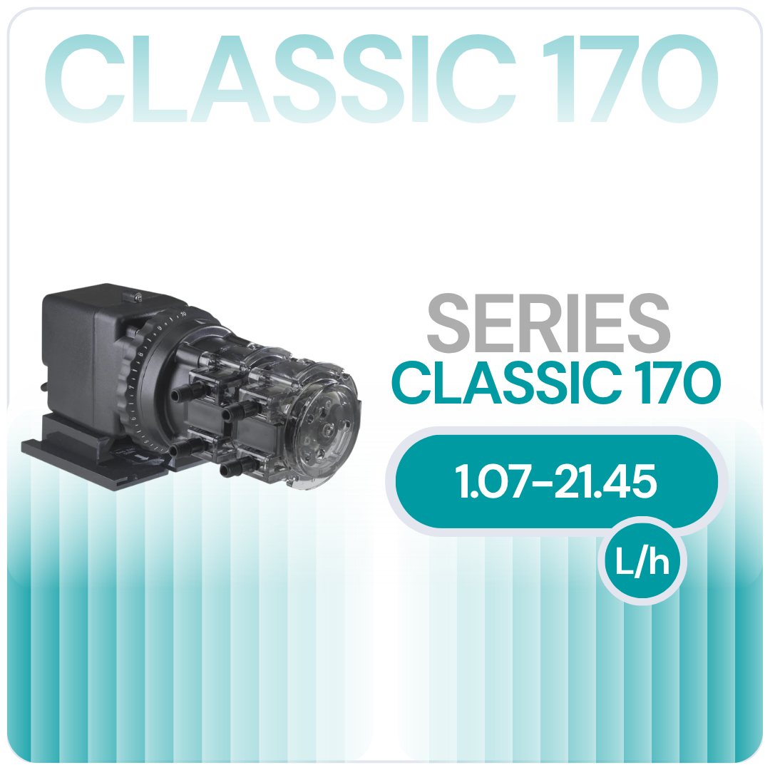 Stenner Classic 170 Series Double-Head Adjustable Peristaltic Dosing Pumps