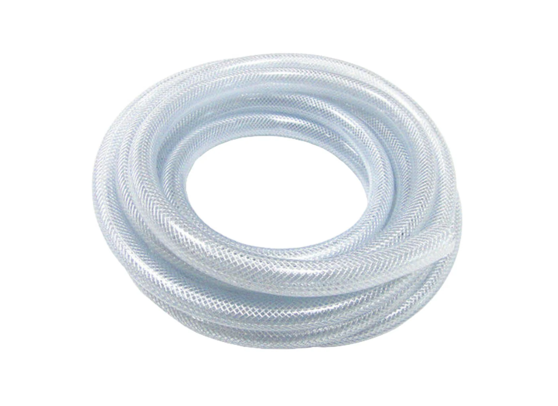 6mm ID Clear PVC Braided Food Grade Hose – 50m Roll
