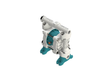 Argal Astra Evo AODD double diaphragm pump with polypropylene casing, air operated, model DDE 015 WRN Y TPD GLL, for industrial fluid transfer.