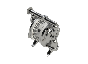 Argal Astra Evo air operated double diaphragm pump with stainless steel casing, featuring model DDE 060 SPN Y TST CLL.