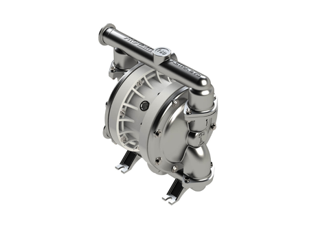 Argal Astra Evo air operated double diaphragm pump with 316L stainless steel casing and durable construction.