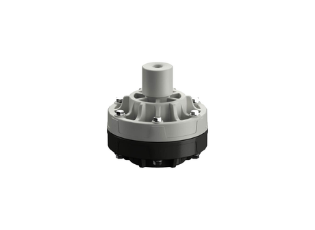 Argal PDA 150 PVDF pulsation dampener with 1-1/2 inch BSP connection, used to reduce pressure fluctuations in piping systems.