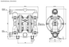 Argal Astra Evo AODD DDE 100 SPN Y TST CLL 316L Casing Air Operated Double Diaphragm Pump
