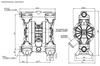 Argal Astra Evo AODD DDE 400 WRN Y TPT GLL Polypropylene Casing Air Operated Double Diaphragm Pump