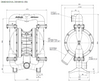 Argal Astra Evo AODD DDE 650 SPN Y TST CFB 316L Casing Air Operated Double Diaphragm Pump