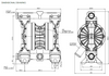 Argal Astra Evo AODD DDE 650 WRN M DPD GLL Polypropylene Casing Air Operated Double Diaphragm Pump