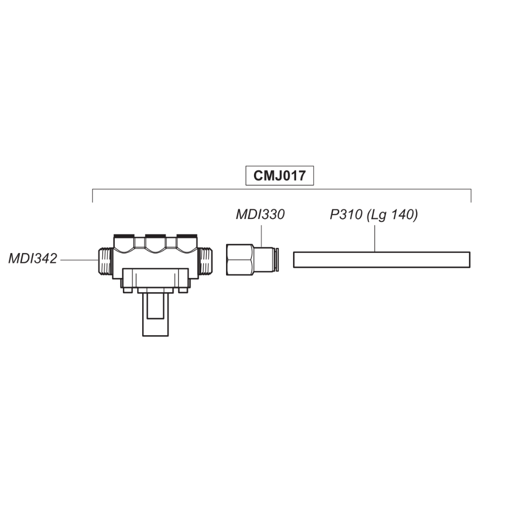 Dosatron CMJ017 Disconnector and Connection Including Hose Assembly