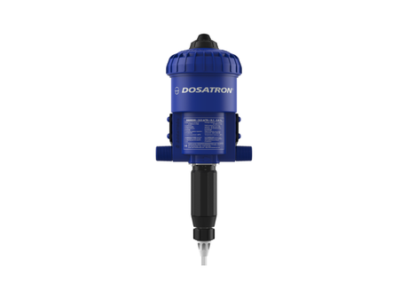 Dosatron D25RE09AF water powered dosing pump with standard 0.1–0.9% dosing capacity, used for precise fluid injection.