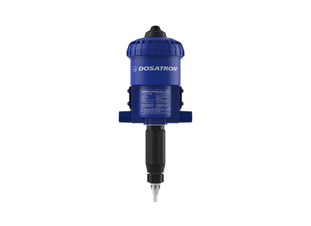 Dosatron D25RE09AF water powered dosing pump with standard 0.1–0.9% dosing capacity, used for precise fluid injection.