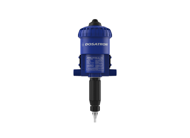 Dosatron D25RE09VF water-powered dosing pump, standard model for precise 0.1–0.9% water dosing application.