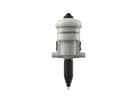 Dosatron D25RE2VF water-powered dosing pump with 0.2-2% dosing capacity, used for precise water and chemical dosing.