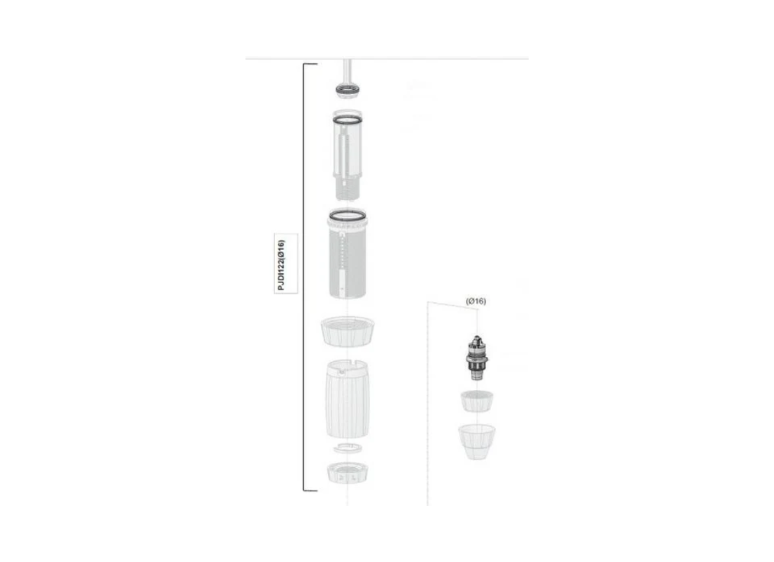 Dosatron injection seal rebuild kit for viscous and strong acid resistant applications, includes seals for D3-10, D8-5, D9-5, D30-1 models.