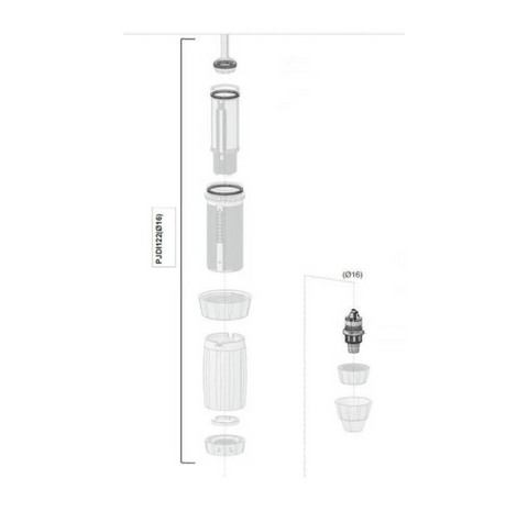 Dosatron D3-10 D8-5 injection seal rebuild kit with strong acid resistance, shown with seals and components for injection systems.