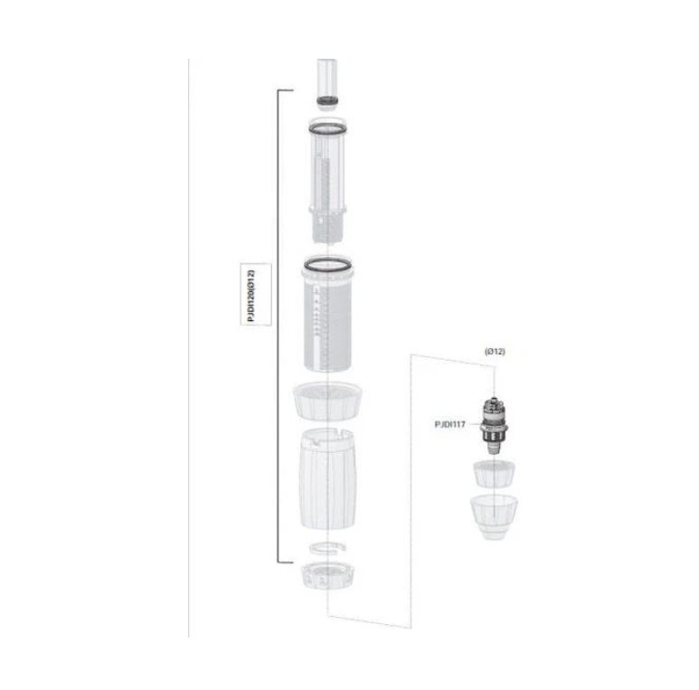 Dosatron High Temp Injection Seal Rebuild Kit D3-5, D8-2, D9-2 for precise fluid injection systems.