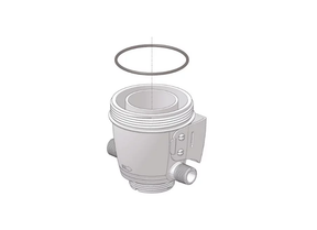 Dosatron D3 Series replacement lower casing assembly, part PJDI113, for Dosatron chemical dosing pumps.