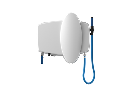 Dosatron HU1D25RE5VF hygiene unit with D25 1-5% water powered dosing pump for precise liquid dispensing.