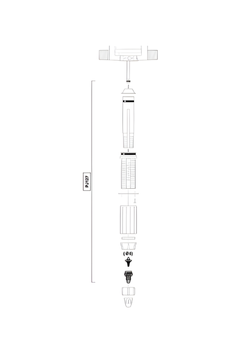 Dosatron D25-09 injection seal rebuild kit with suction valve and barbed fitting for precise chemical dosing systems.