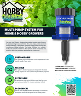 Dosatron D15RE05VF water-powered dosing pump for hobby cultivators, with 0.5% water-powered water dosing technology.