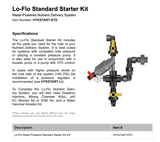 Dosatron HYKSTART-STD Lo-Flo 3/4" Standard Nutrient Delivery Starter Kit