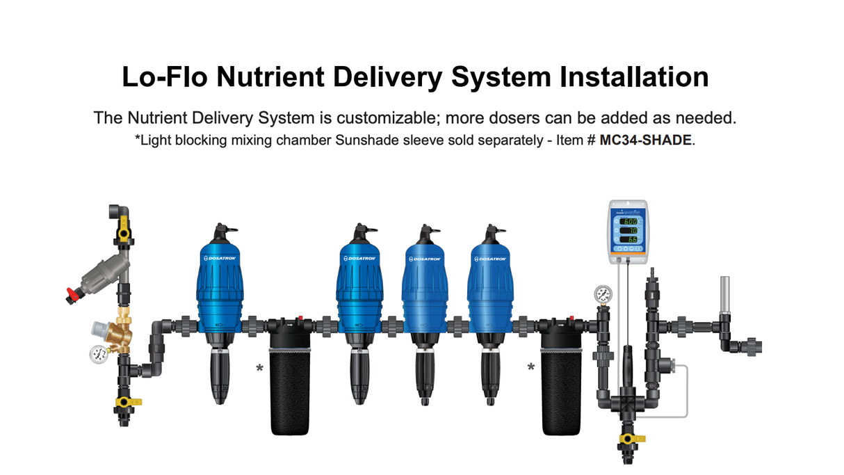 Dosatron HYKSTART-STD Lo-Flo 3/4" Standard Nutrient Delivery Starter Kit