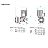 Dositec DOSTEC 40-200 high volume piston chemical injection pump with metallic body and control panel, used for precise dosing applications.