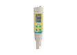 Eutech PC Testr 35 waterproof pocket tester showing pH, EC, TDS, and temperature measurement screens.