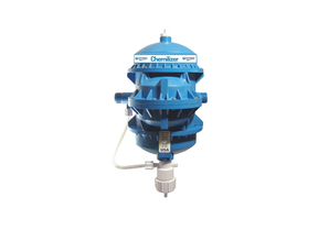 Hydro Systems Chemilizer CH9000-210 water powered dosing pump with digital control panel and flow adjustment features.