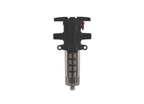 Hydro Systems Twist II Clean 25mm 140 Mesh Pre-Filter with reverse flushing action, showing the filter mesh and connection fitting.