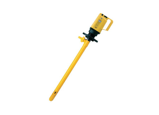 Lutz MI4-E PP IP24 chemical drum pump kit with 1200mm nozzle and 500W motor for transferring chemicals safely.