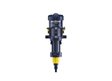 Mixtron MX250-VF water powered dosing pump with adjustable 0.5% to 4% flow rate, designed for precise chemical dosing.