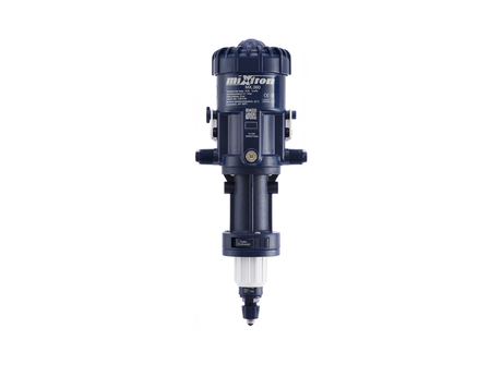 Mixtron MX300-VFX water-powered dosing pump with digital controls for precise chemical dosing in industrial applications.