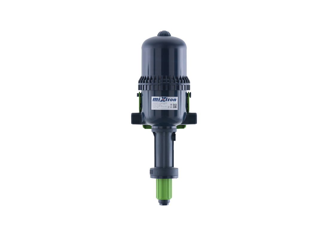 Mixtron MX700-VF water powered dosing pump with digital control interface and compact design for precise liquid dosing.