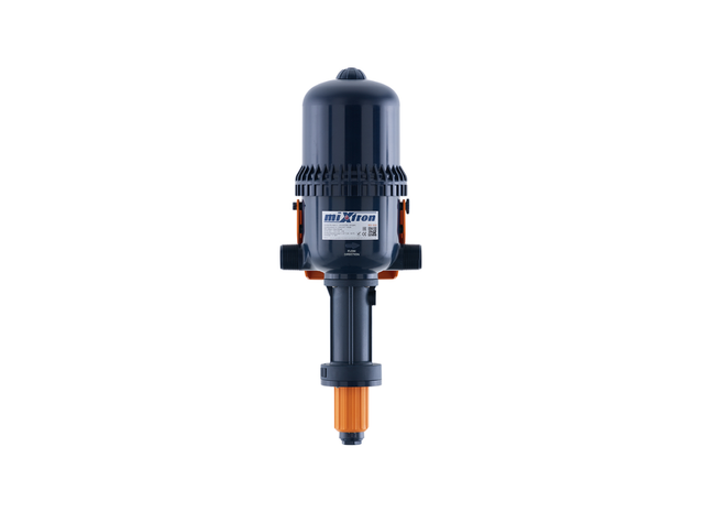 Mixtron MX900-VF water powered dosing pump with digital control display, designed for precise chemical dosing in industrial applications.