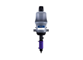 Tefen MixRite 2.5 water powered chlorine dosing pump for precise chemical injection in water treatment systems.