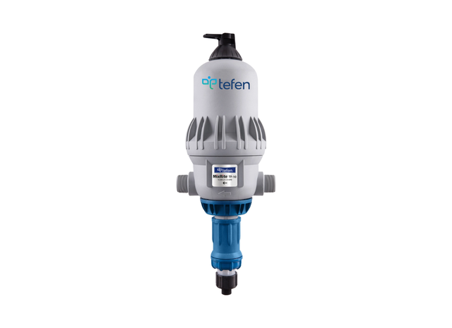 Tefen MixRite TF10 standard water-powered dosing pump with a compact design for precise chemical dosing in industrial applications.