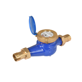 Arad Multi-Jet 15mm BSP inline magnetic water meter with digital display and metal body for accurate water flow measurement.