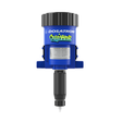 Dosatron D15RE05VF water-powered dosing pump used for hobby cultivation, featuring a compact design and precise water dosing.