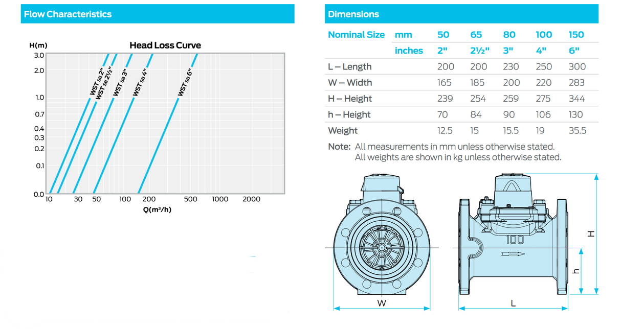 ARAD WST Woltman Silver Turbo 80mm Flanged Water Meter